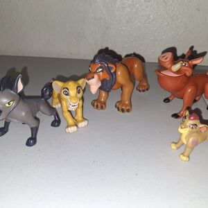 Lion King Inspired Kids Animal Figure Set - Brown & Yellow